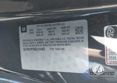 2016 Chevrolet Camaro Ss from USA, damaged, VIN 1G1FH1R70G0169463